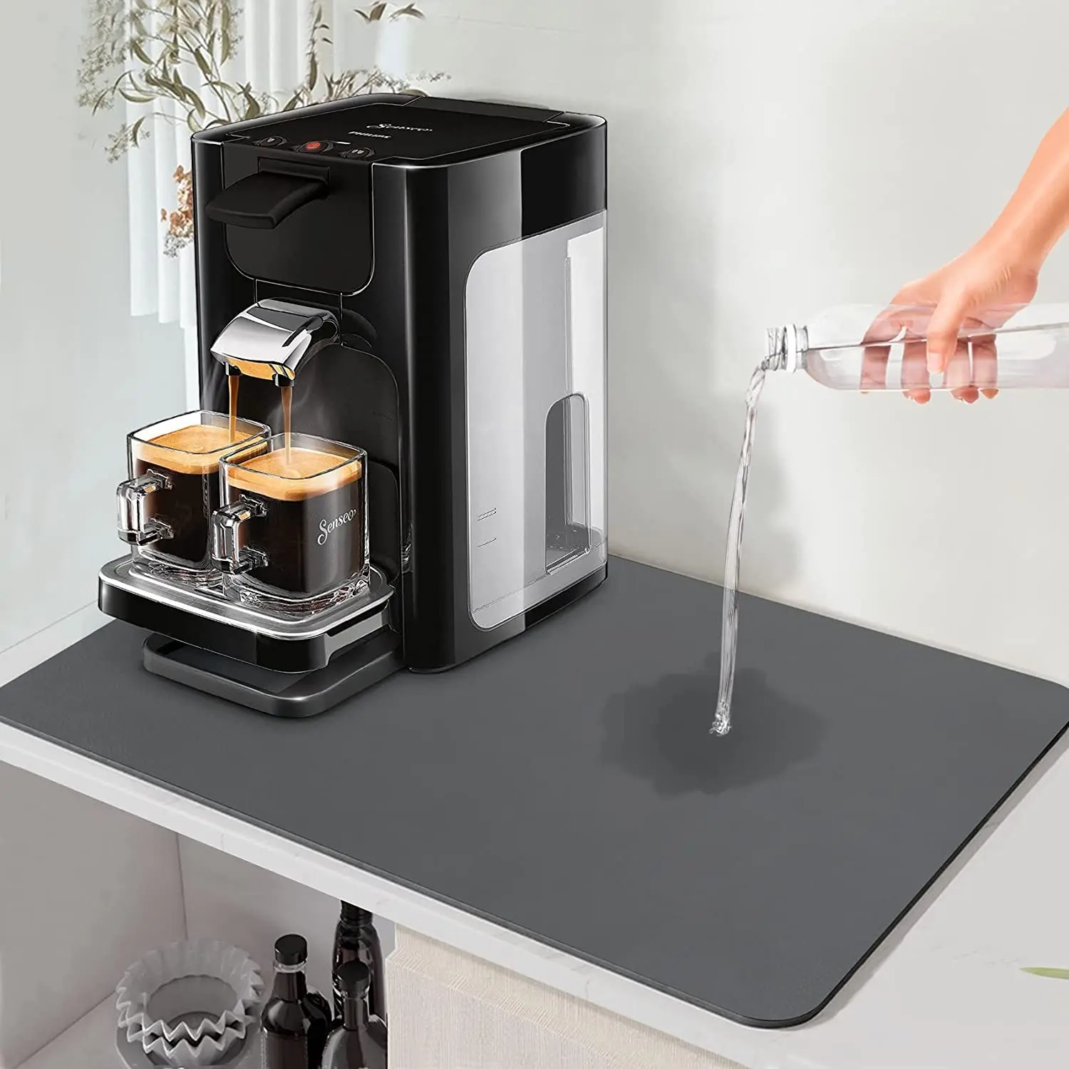 Bar Mat Rubber - Super Absorbent Kitchen Tableware Impermeable Drainage