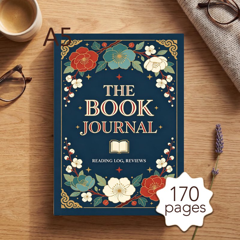 Cocktail Recipe Book - A5 Reading Journal for Book Lovers,
