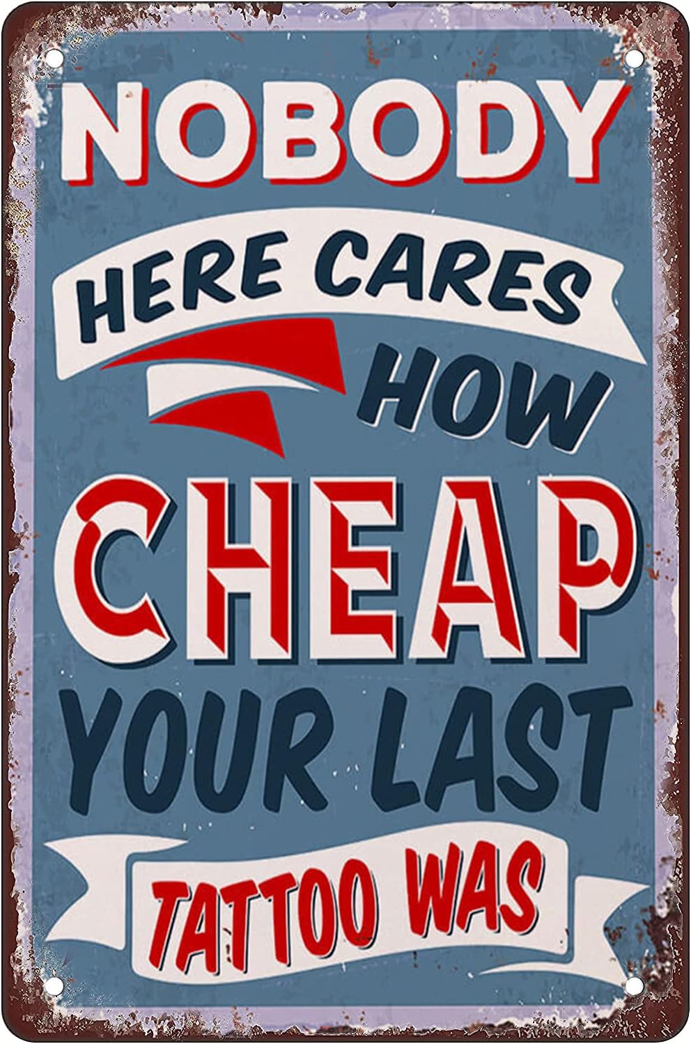 Home Bar And Restaurant - Tin Sign For Tattoo Retro Metal