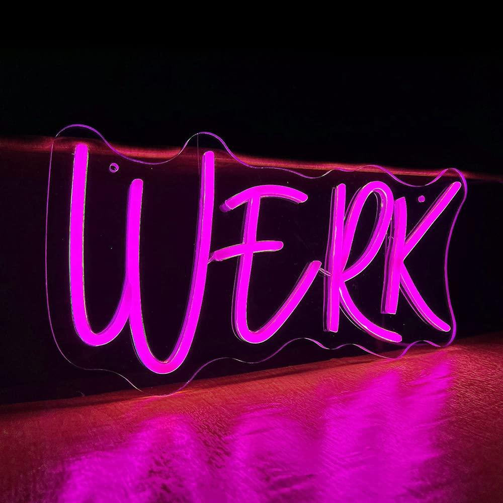 Home Bar Word - Werk Neon Sign Werk Word LED
