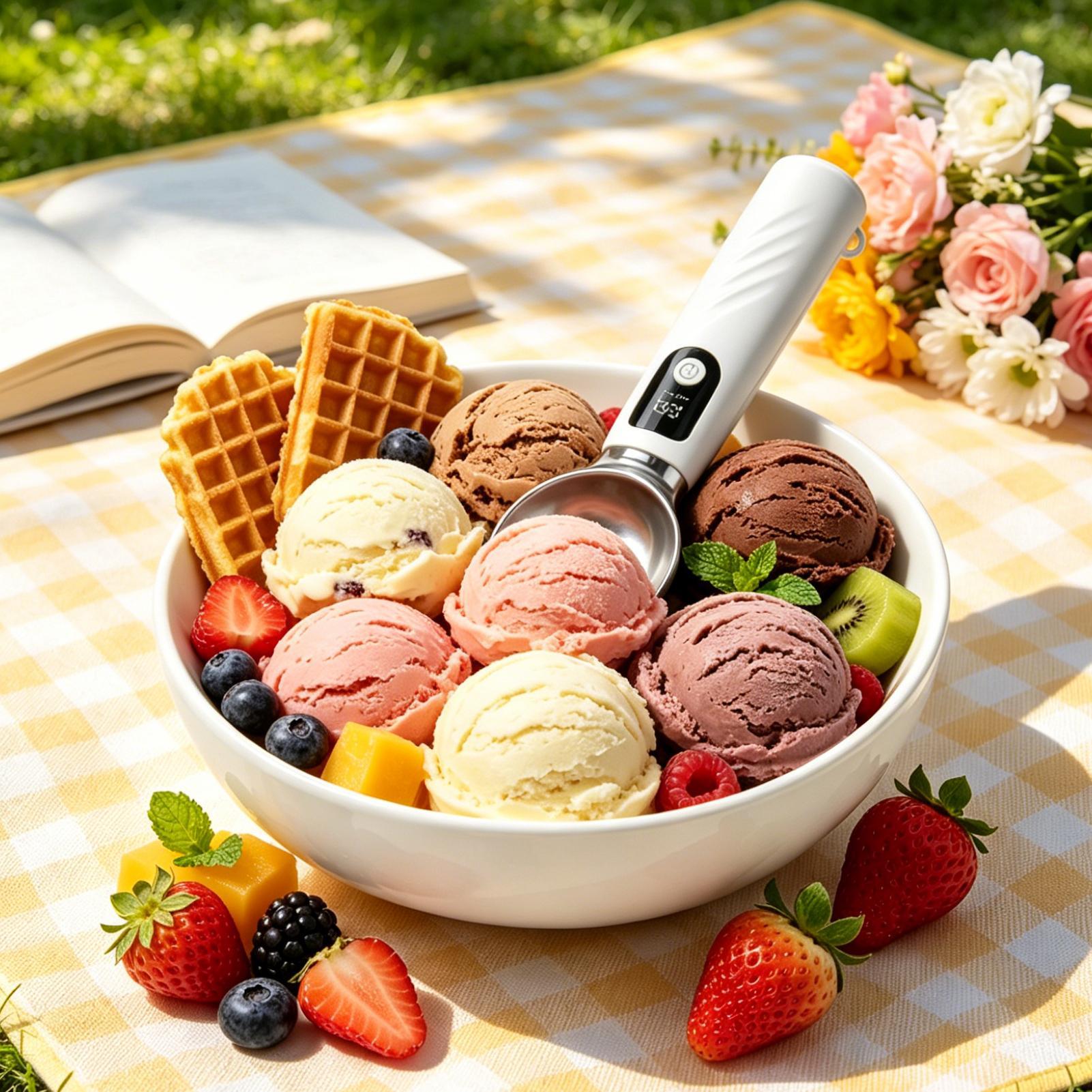 Ice Pick Pick - Heated Ice Cream Scoop Rechargeable Rechargeable