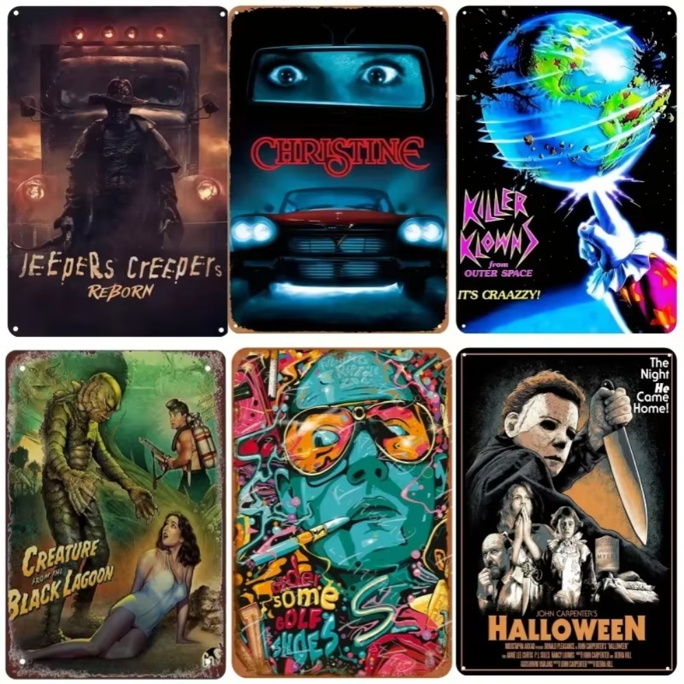 Home Bar And Theater - HD Metal Tin Sign Vintage Horror
