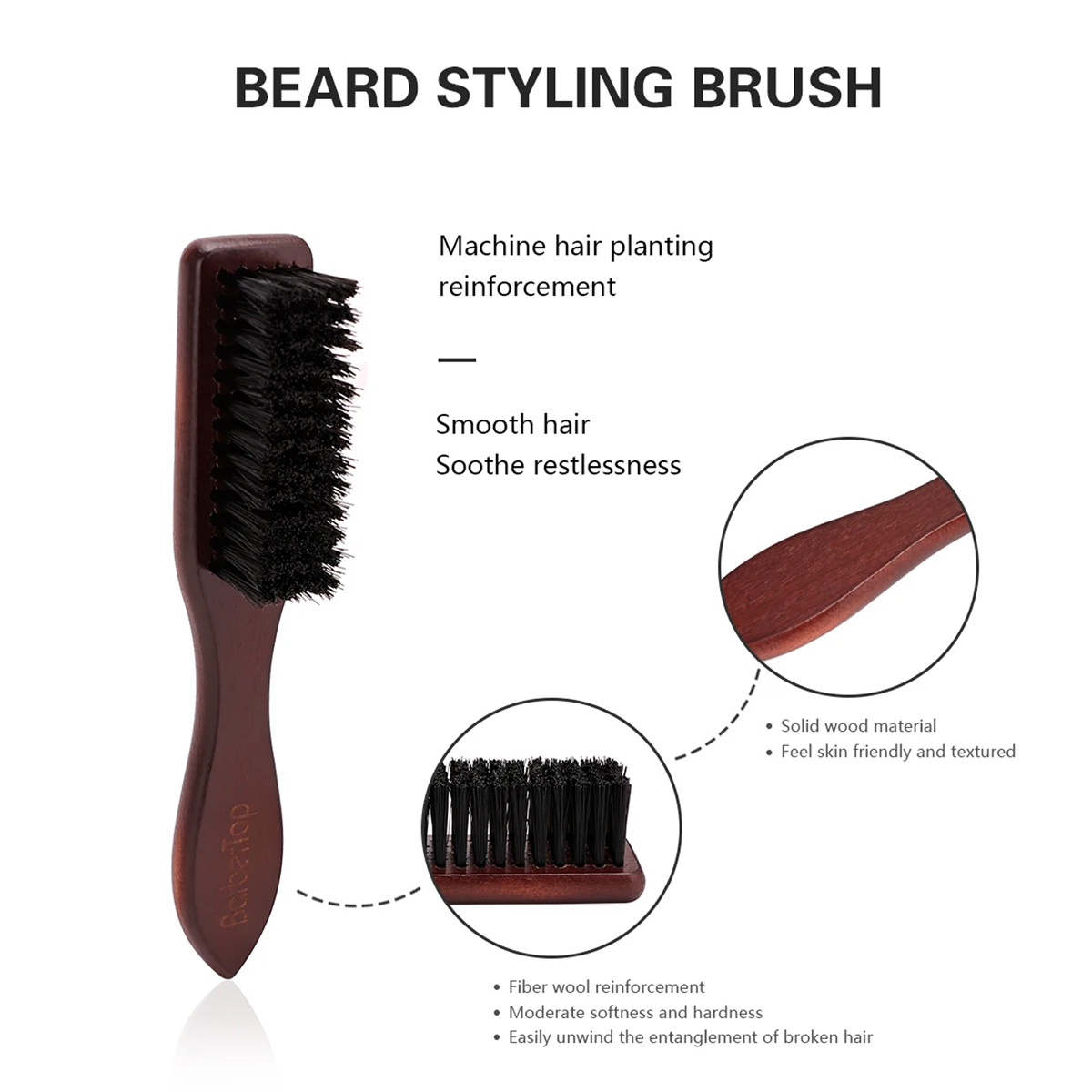 Barbershop Wooden Handle Boar  - огляд і ціна Home Barbershop