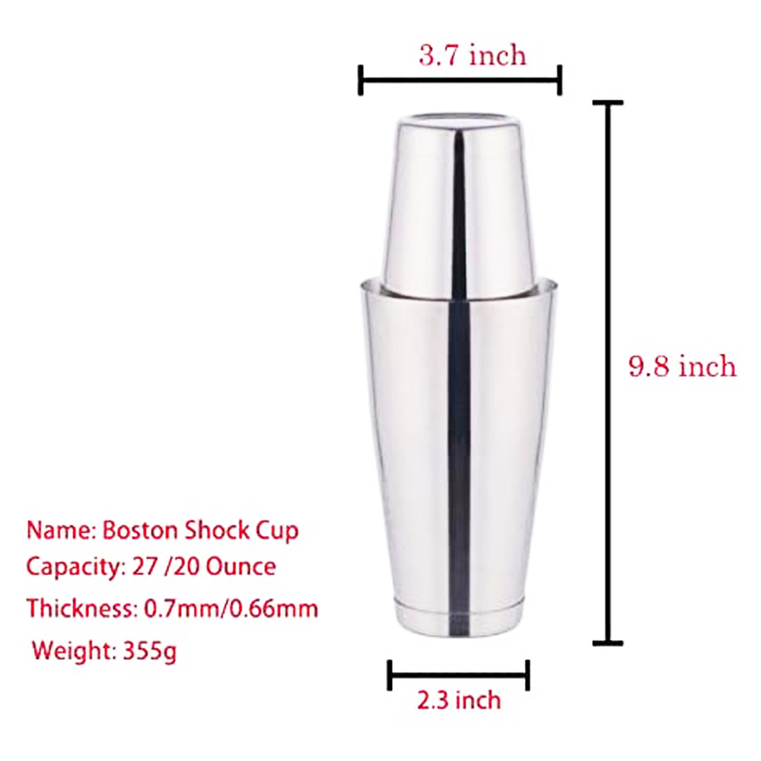 stllFactory Hot Selling 6pc Bo - огляд і ціна Boston Shaker Set