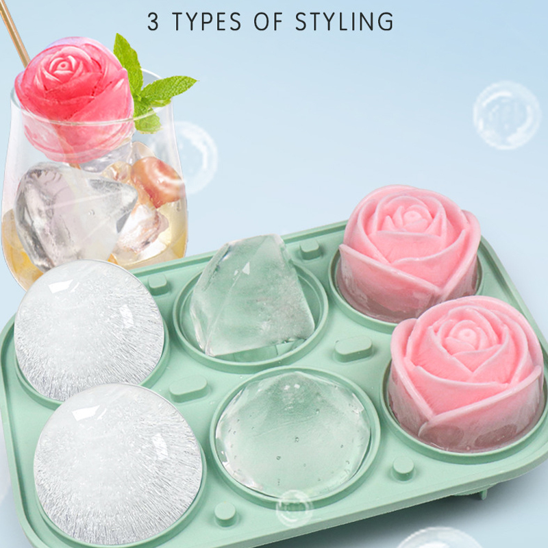 3D Rose Diamond Round Ice Cube - огляд і ціна Ice Mold Sphere