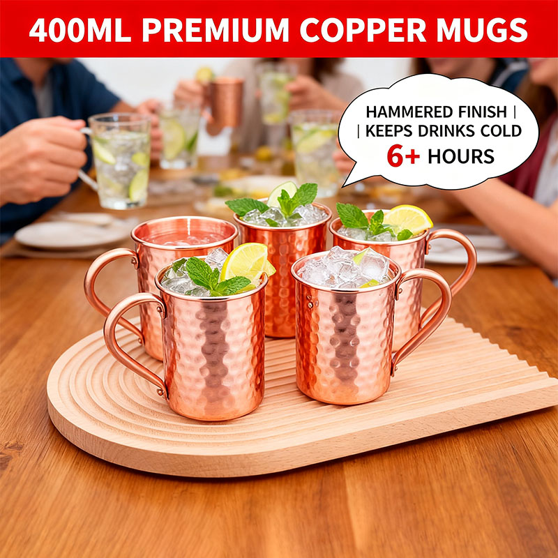New 100% Copper Cups Pure Soli - огляд і ціна Mule Copper Mug