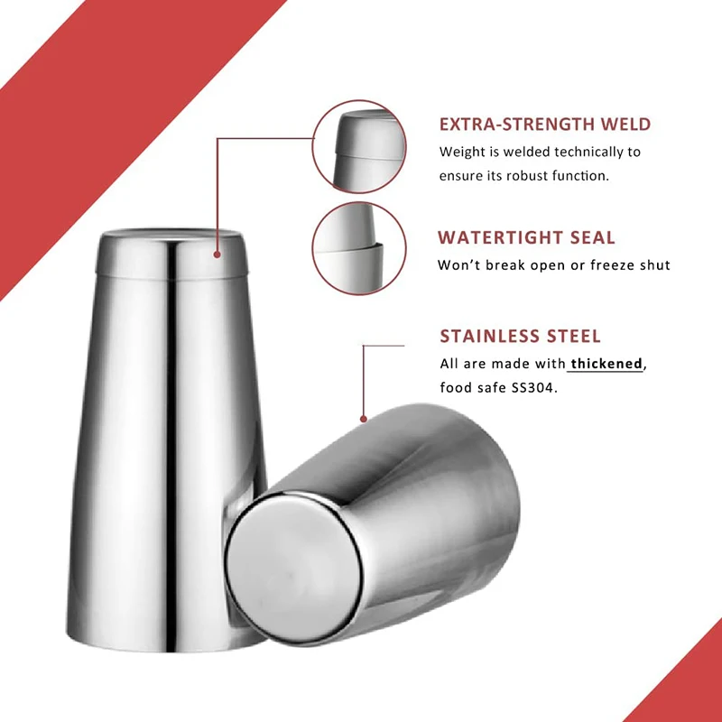 18oz & 28oz Cocktail Shaker Se - огляд і ціна Boston Shaker Set
