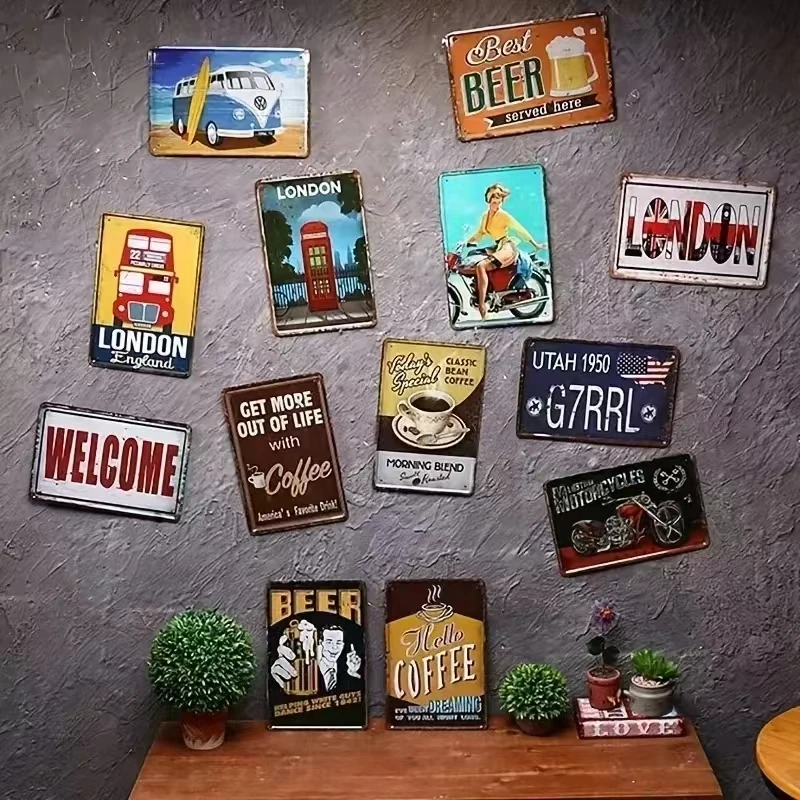 Vintage Iron Wall Sign Flat Me - огляд і ціна Home Bar Word