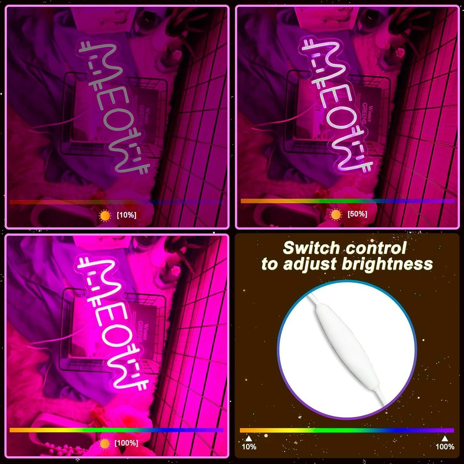 Meow Neon Sign Cat USB Powered - огляд і ціна Home Bar And Restaurant