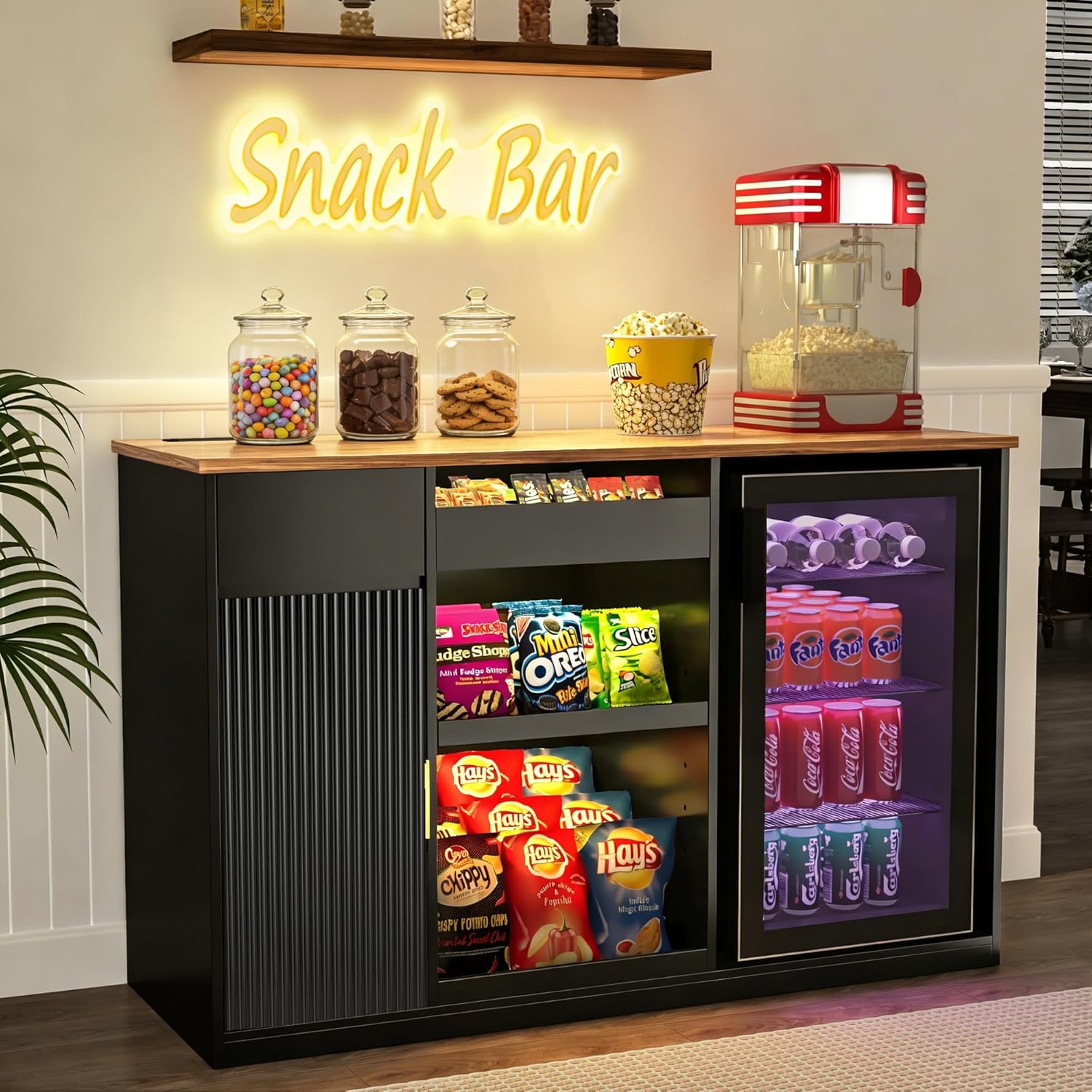 Snack Bar Cabinet with Fridge  - огляд і ціна Home Bar And Theater