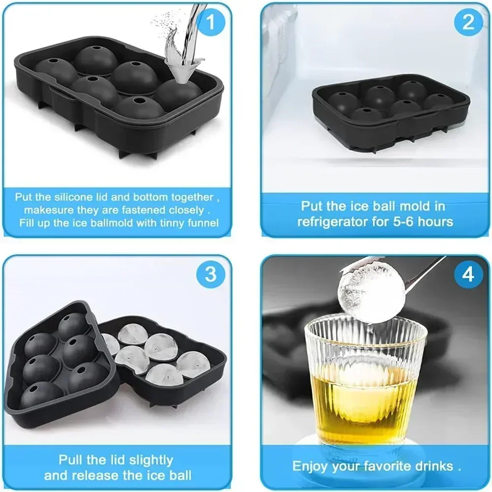 6 Cavity Ice Ball Mold Food Gr - огляд і ціна Ice Mold Sphere