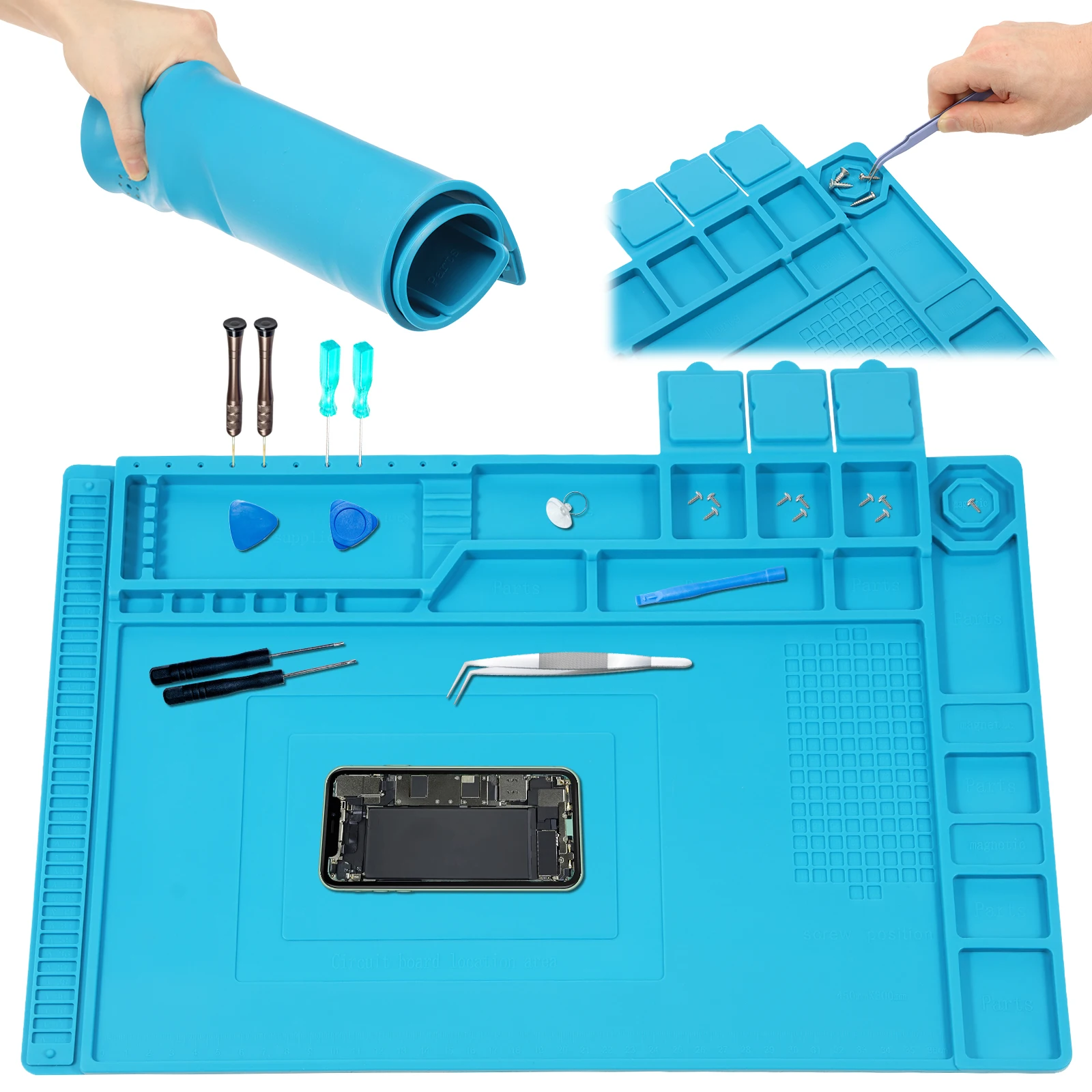 45x30cm Silicone Soldering Mat - огляд і ціна Bar Mat Rubber