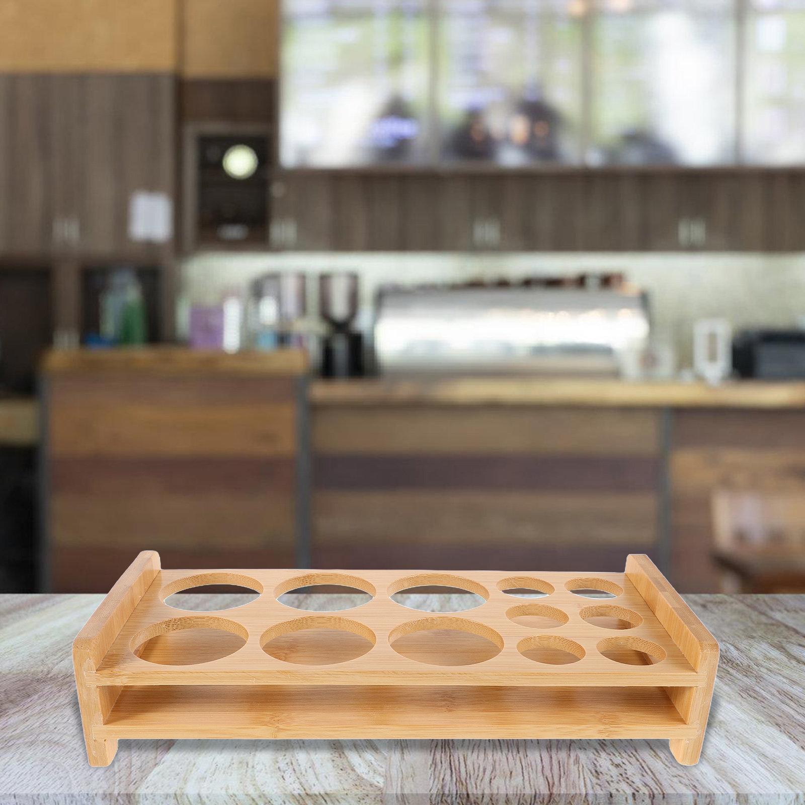 Bamboo Shot Glass Holder Premi - огляд і ціна Home Bar Stand