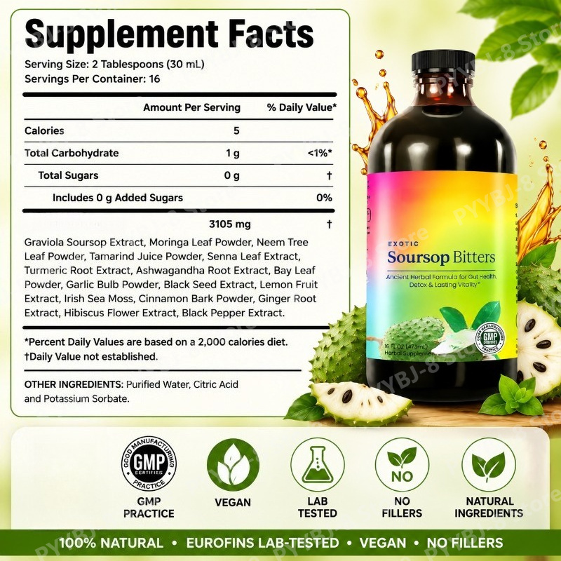Soursop Bitters Drops Liquid 4 - огляд і ціна Bitters Bottle Set