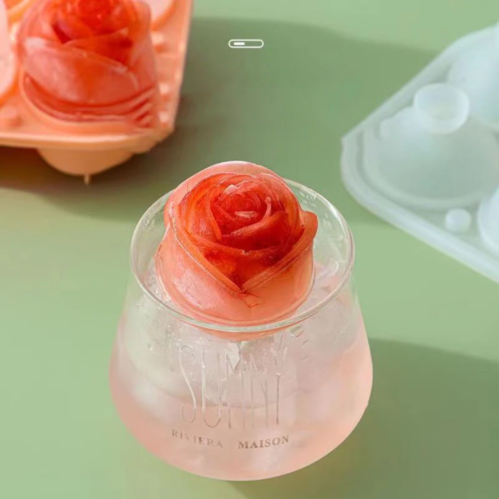 3d rose silicone ice molds 4-h - огляд і ціна Ice Mold Sphere