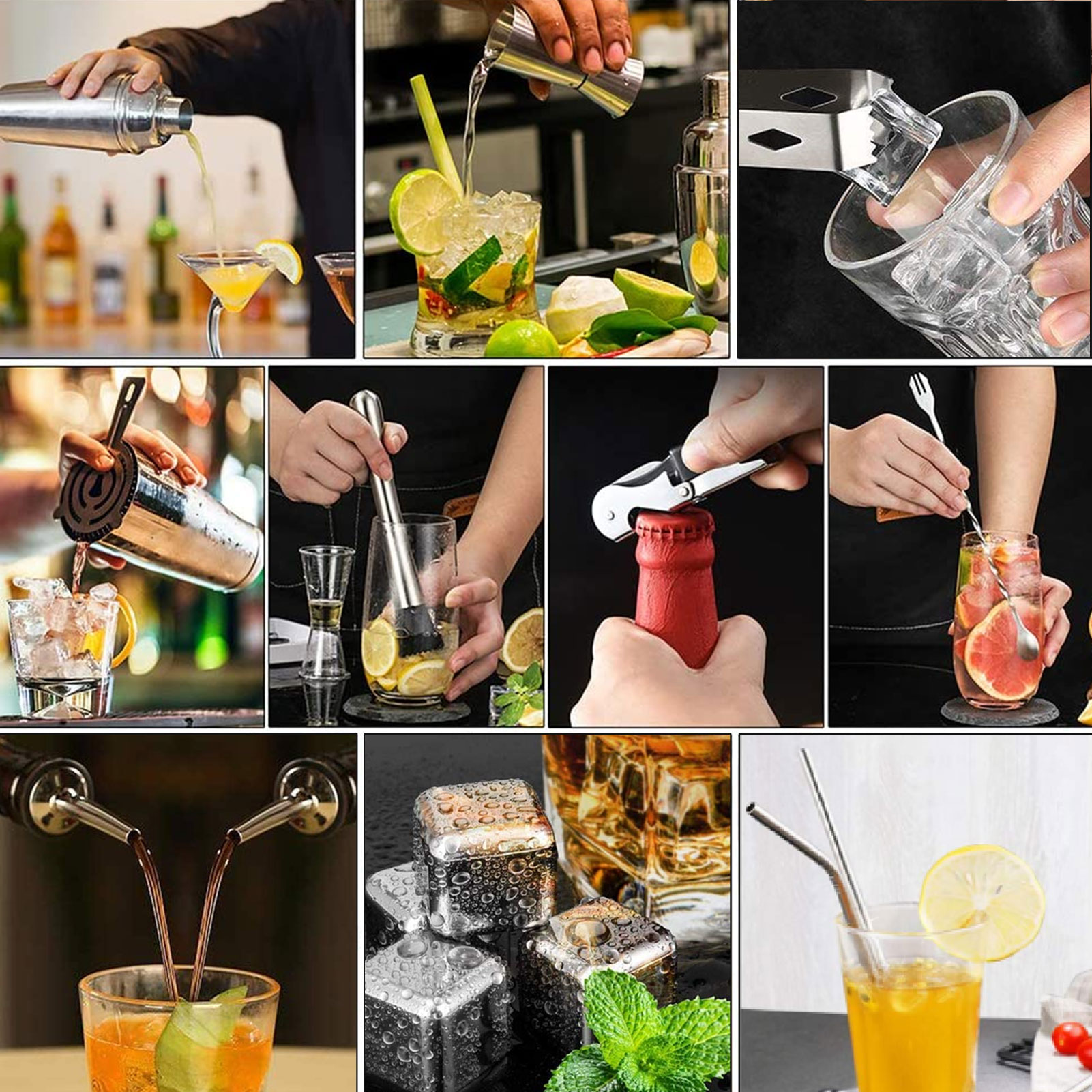 Cocktail Making Set Shaker Sta - огляд і ціна Cocktail Recipe Book
