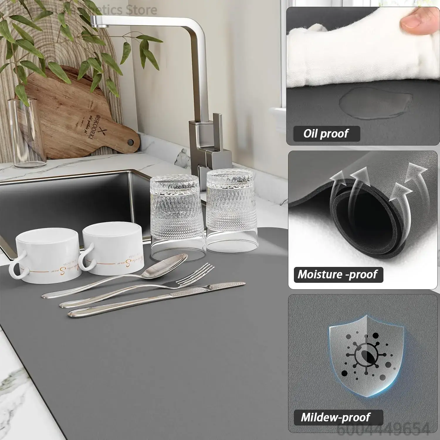 Rubber Dish Drying Mat for Kit - огляд і ціна Home Bar Sink