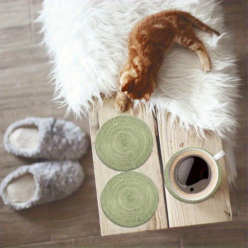 6pcs 4in Round Retro Green Gro - огляд і ціна Home Bar Setup